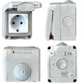 Priza Modulara Simpla cu capac, Antigron, 16A, IP55