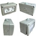 Priza Modulara Dubla cu capac, Antigron, 16A, IP55