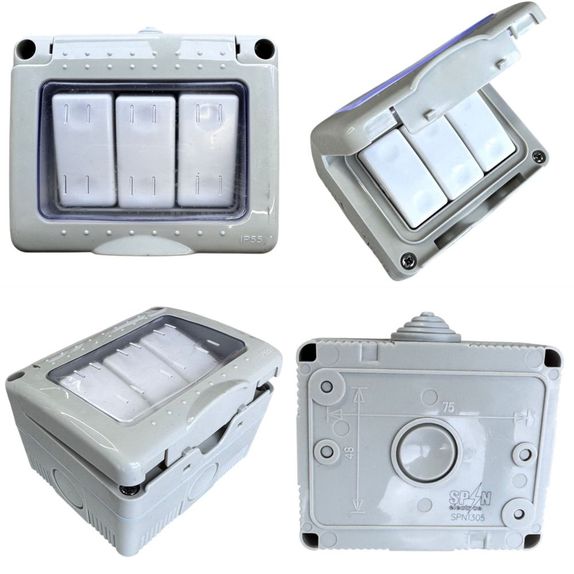 Intrerupator Triplu Aplicat Antigron Ip55