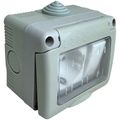 Priza cu intrertupator Aplicat cu capac folie Antigron IP55