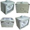 Priza cu intrertupator Aplicat cu capac folie Antigron IP55