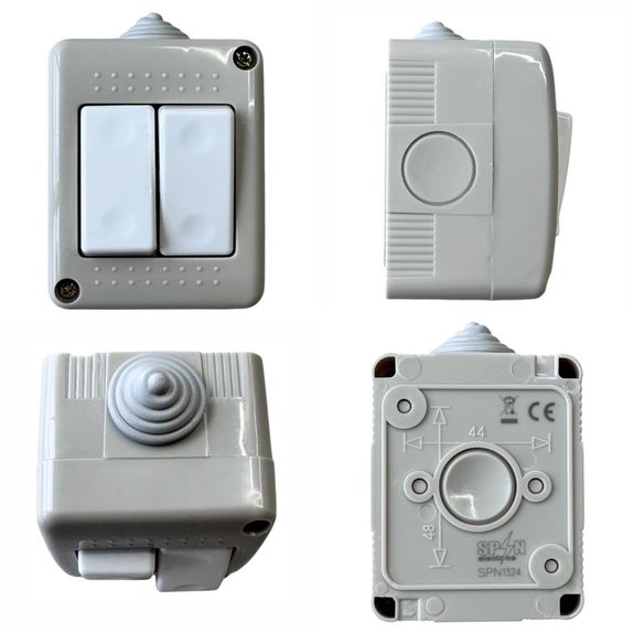 Intrerupator Dublu Aplicat Fara Capac IP20