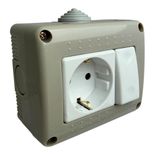 Priza cu Intrerupator Aplicat Fara Capac IP20