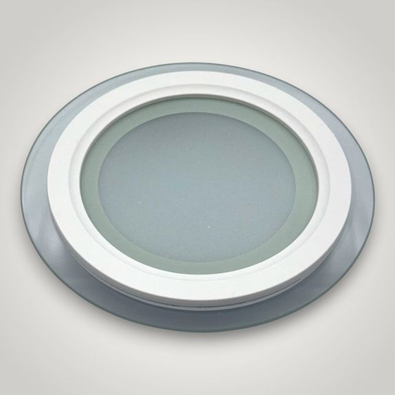 Spot Led Rotund Rama Transparenta, 12W, 6500K, 600Lm, 3+1GRATIS