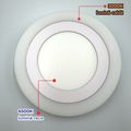Spot LED Rotund, Doua Culori, 24+12W, 3000K-6500K, Trei Functii, 3+1GRATIS