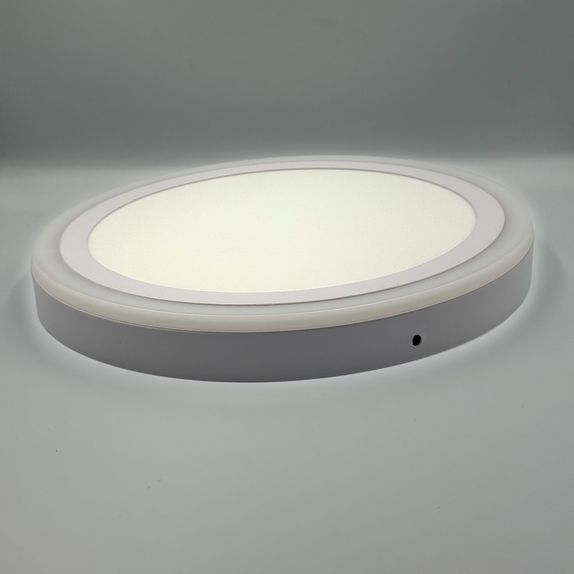 Spot LED Rotund Aplicat Doua Culori 24+12W 3000k-6500k Trei Functii