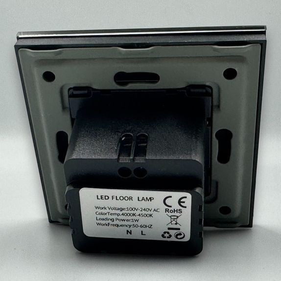 Spot led scara din sticla negru 1W 4000K