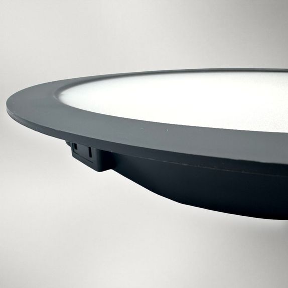 Spot Negru Led incastrat FI120 24W 4100K IP44