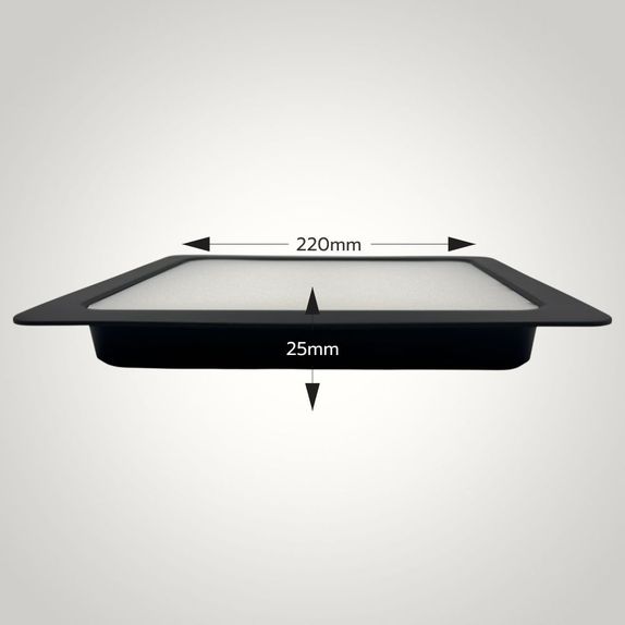 Spot Led incastrat negru 220x220mm 24W 4100K IP44