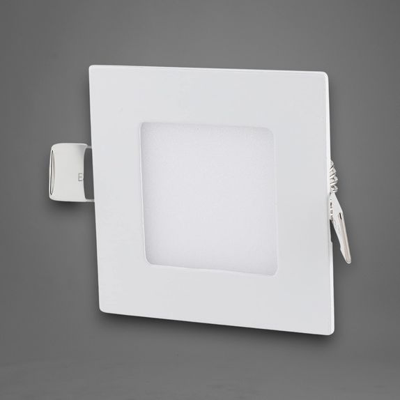 Spot Led Slim incastrat Patrat 120x120mm, 6W=40W, 6400K, lumina rece