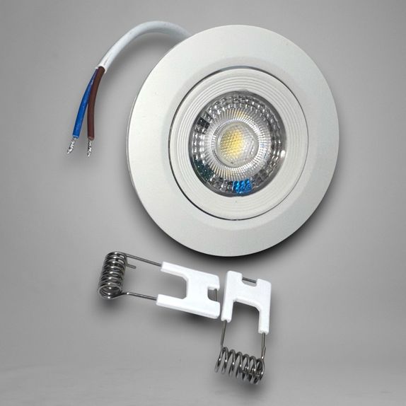 Spot Baie incastrat Led COB Rotund alb, Ø95, 5W=40W, 6500K, lumina rece