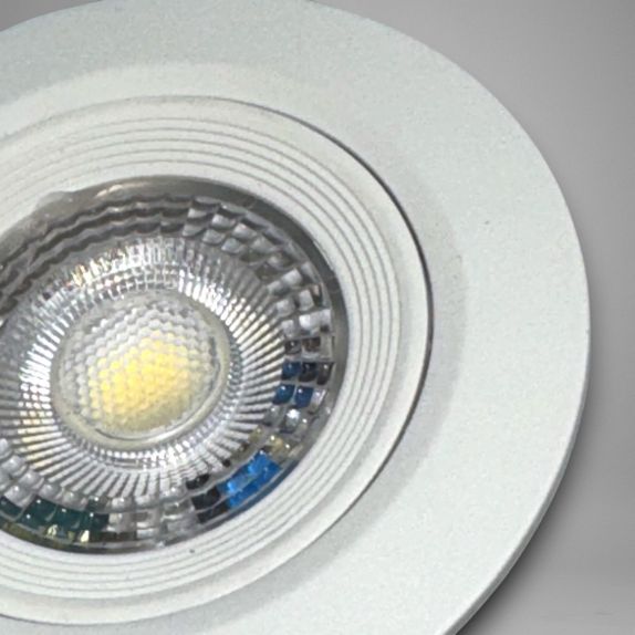 Spot Baie incastrat Led COB Rotund alb, Ø95, 5W=40W, 6500K, lumina rece