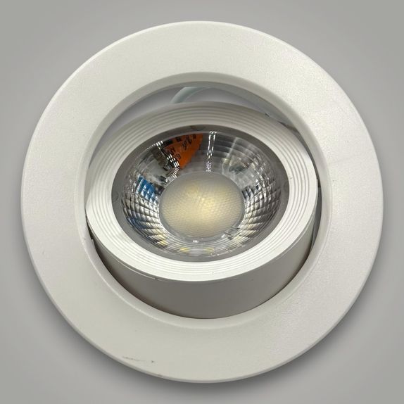 Spot Baie Rotund alb Led COB , Ø118, 9W=160W, 6500K, lumina rece