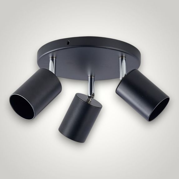Spot Negru Reglabil 3xGU10 200mm
