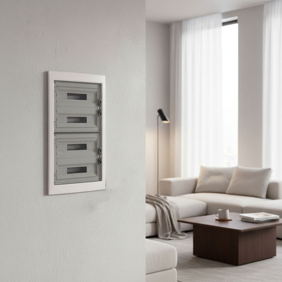 Tablou electric Gewiss, perete verde 72(18x4)module IP40 - GW40611PM