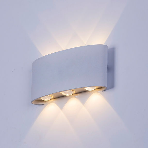 APLICA LED PERETE LUMARO 6W 420LM 3000K ALB 168*78*42MM