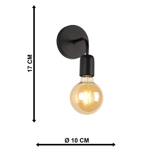 Aplica neagra 1xE27 60w