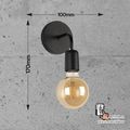 Aplica neagra 1xE27 60w