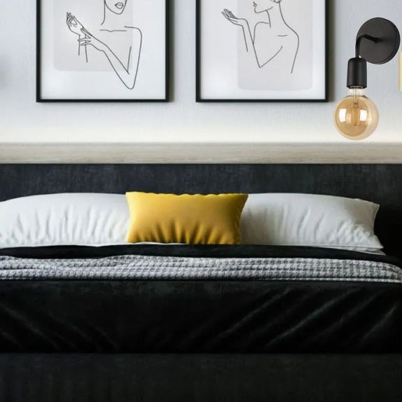 Aplica neagra 1xE27 60w