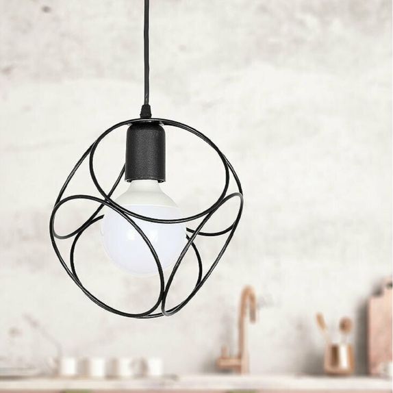 Lustra 1xE27 neagra 60W
