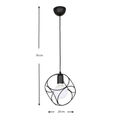 Lustra 1xE27 neagra 60W