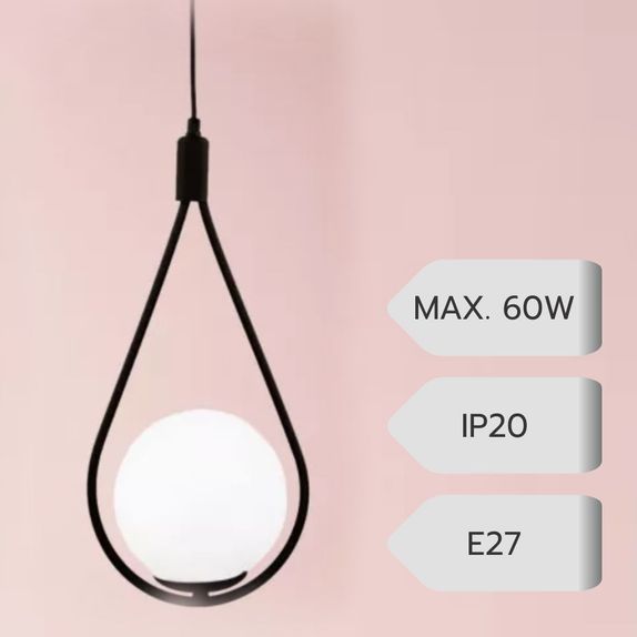 Candelabru negru 1xE27 60W