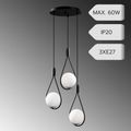 Candelabru negru 3xE27 60W