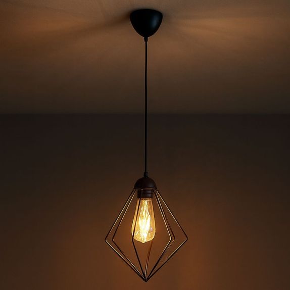 Lustra neagra 1xE27 60W