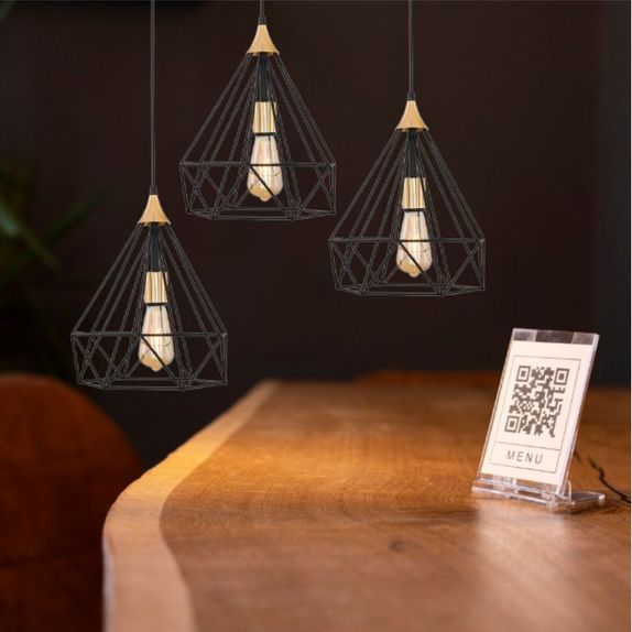 Lustra 60W 1xE27 neagra