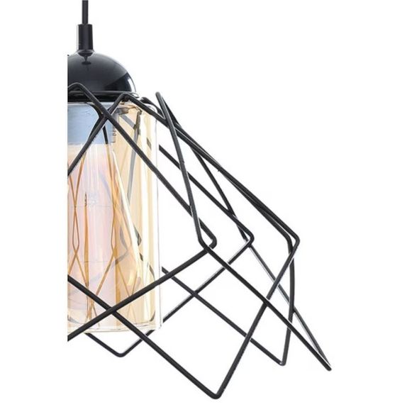 Lustra 60W neagra 1xE27