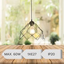 Lustra 60W neagra 1xE27
