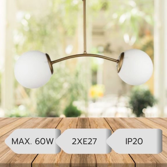 Candelabru antique 2xE27 60W