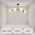Candelabru negru 4xE27 60w
