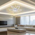 LUSTRA LED 108W CU 6 BRATE 3 CULORI+IR 700x700x100mm