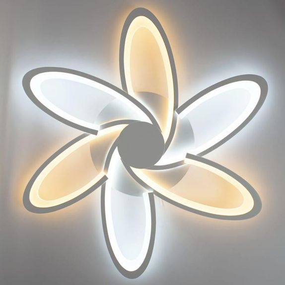 LUSTRA LED 108W CU 6 BRATE 3 CULORI+IR 700x700x100mm