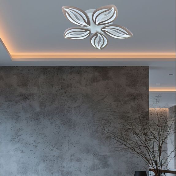 Lustra LED Living 5 Brate 80W – Telecomanda IR, 3 Temperaturi de Culoare, 48cm