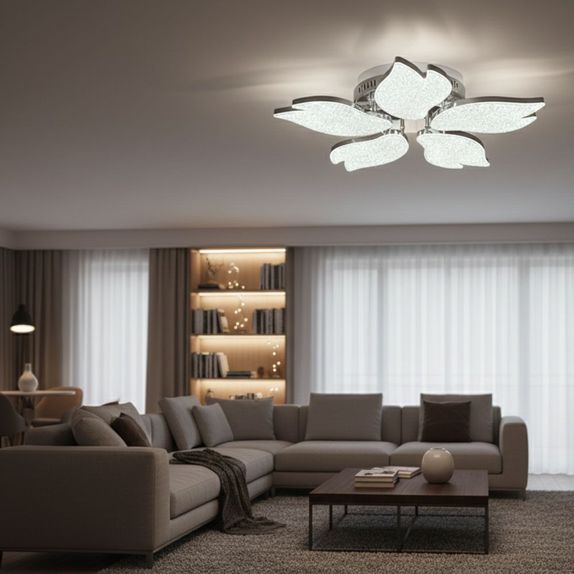 Lustra Led 4 brate neagra AXIS