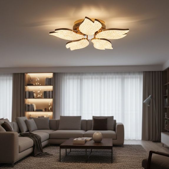 Lustra Led 4 brate neagra AXIS