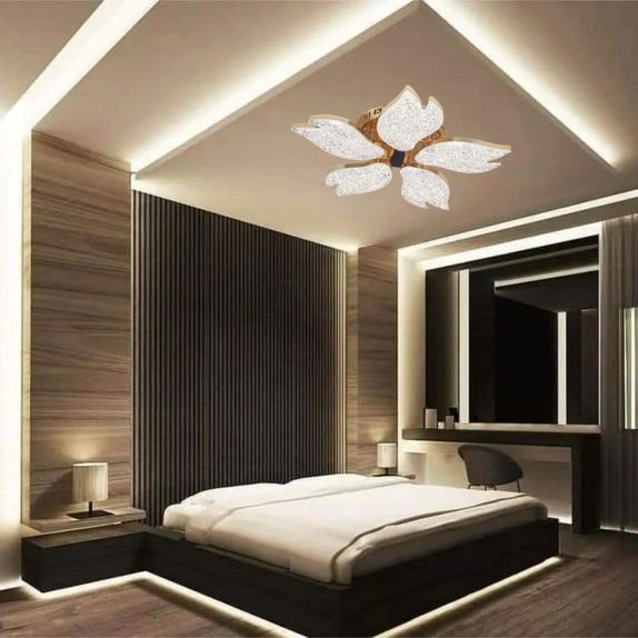 Lustra Led 4 brate neagra AXIS