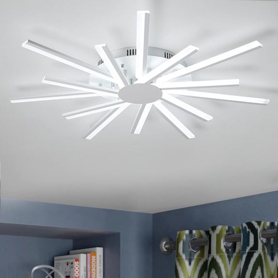 Lustra LED Aplicata Living 86W – Design Patrat, 50x50cm