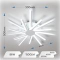 Lustra LED Aplicata Living 86W – Design Patrat, 50x50cm