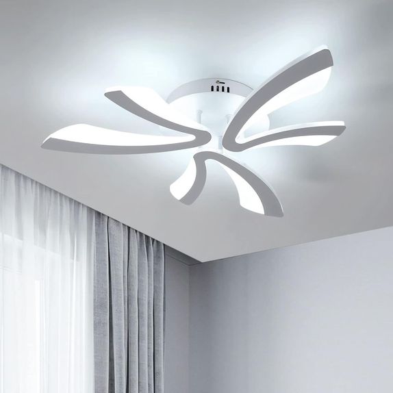Lustra Led moderna Dimabila Cu Telecomanda 40W Cu 6 Brate 3 Culori+Ir 610 X 90Mm