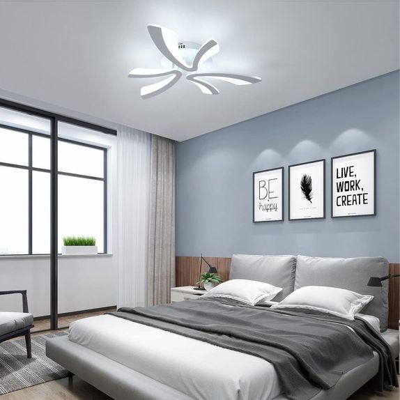 Lustra Led moderna Dimabila Cu Telecomanda 40W Cu 6 Brate 3 Culori+Ir 610 X 90Mm