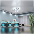 Lustra Led moderna Dimabila Cu Telecomanda 40W Cu 6 Brate 3 Culori+Ir 610 X 90Mm