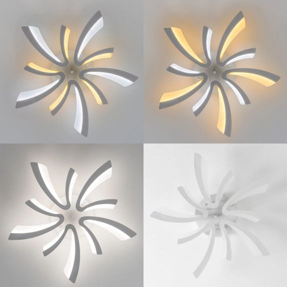 Lustra Led moderna Dimabila Cu Telecomanda 70W Cu 10 Brate 3 Culori+Ir 700 X 90Mm