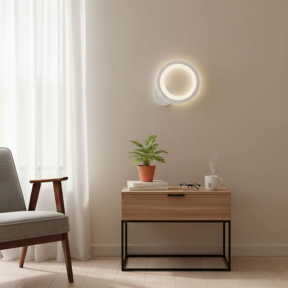 Aplica LED perete rotunda cu lumina ajustabila 18W/1400LM/3000K/4000K/6500K