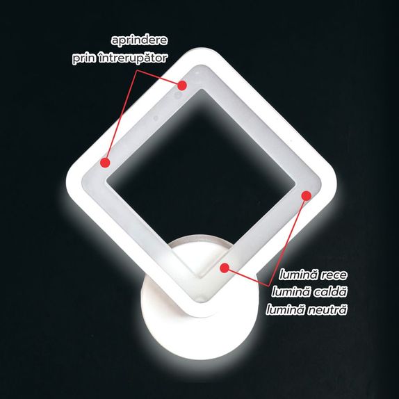 Aplica Perete lumina ajustabila 20W/1600LM/3000K/4000K/6500K
