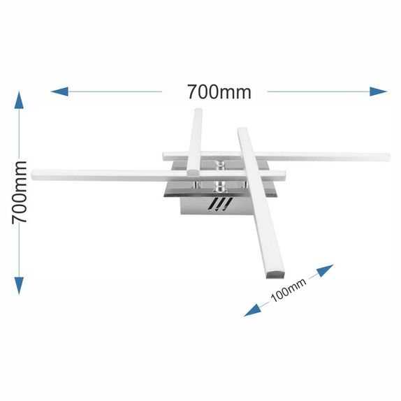 Lustra Led 4 brate neagra AXIS