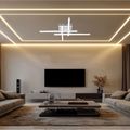 Lustra Led 4 brate neagra AXIS