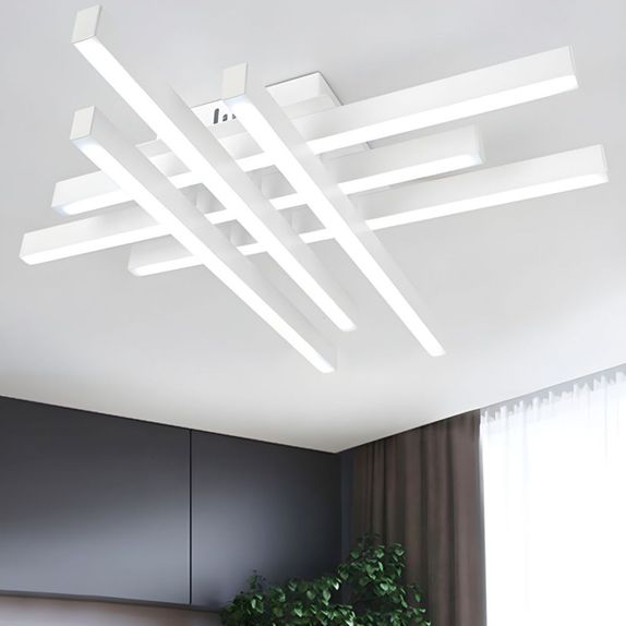 LUSTRA LED AXIS ALB 6 BRATE 90W 8100LM